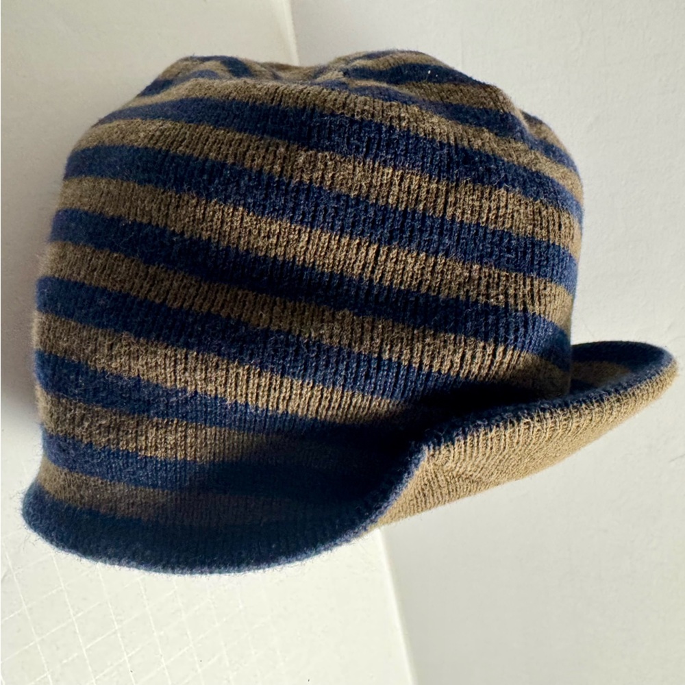 Covington children’s beanie striped knit hat with rolled brim